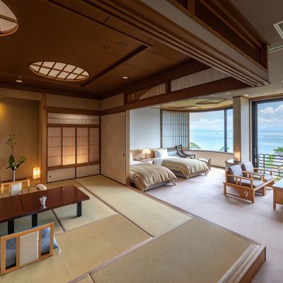 海洋翼高級海景小型洋式房，81至85平方米 鹿兒島沙蒸溫泉指宿白水館優惠