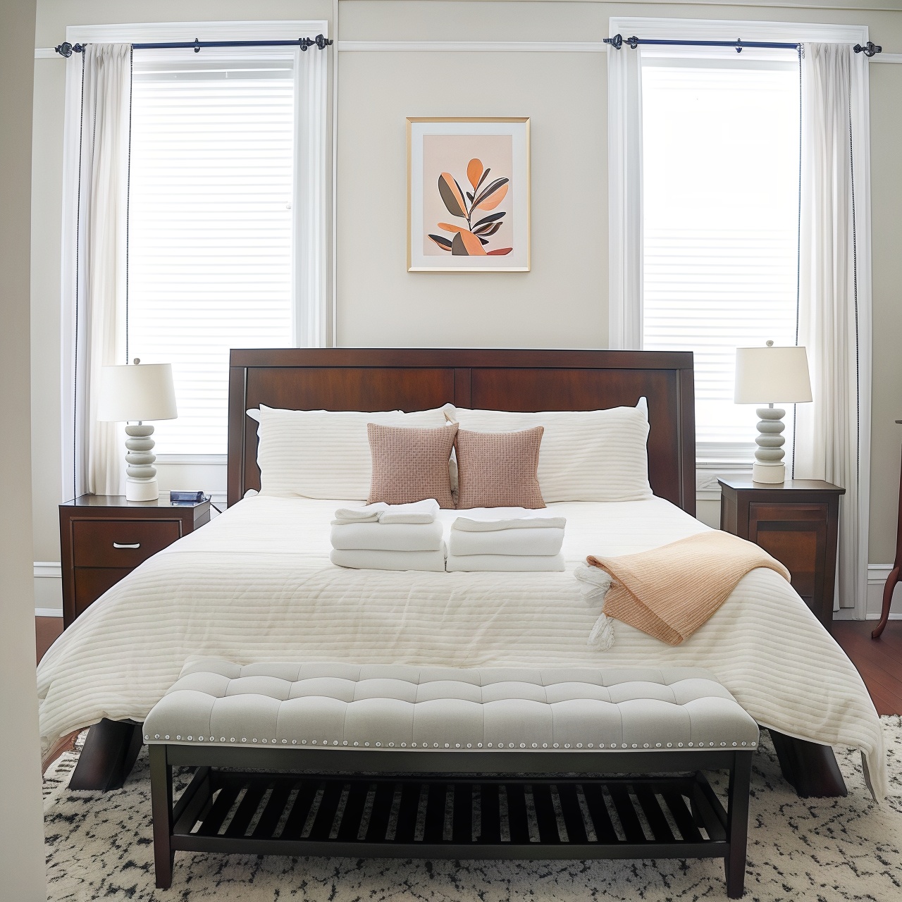 公寓式客房， 1 張特大床和 1 張沙發床， 廚房， 花園景觀