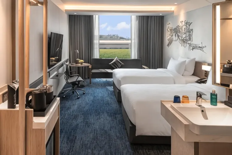 ห้องดีลักซ์หัวมุมเตียงแฝด