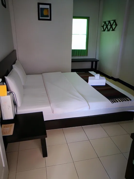 Big Bed Room With Air Conditioner