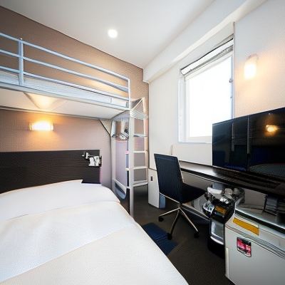 Room with Double Bed and Bunk Bed-Smoking