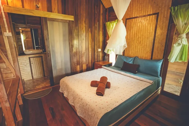 กระท่อมมาตรฐานพร้อมวิวสวน