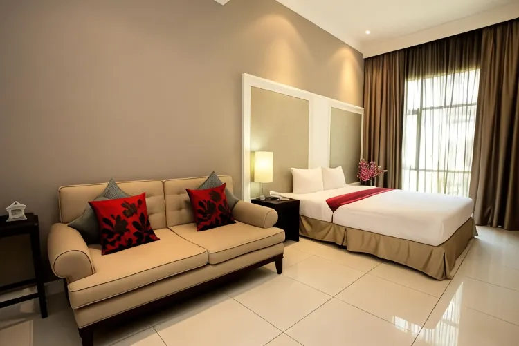 ห้องเอ็กเซ็กคูทีฟเตียงคิงไซส์พร้อมวิวสระว่ายน้ำ