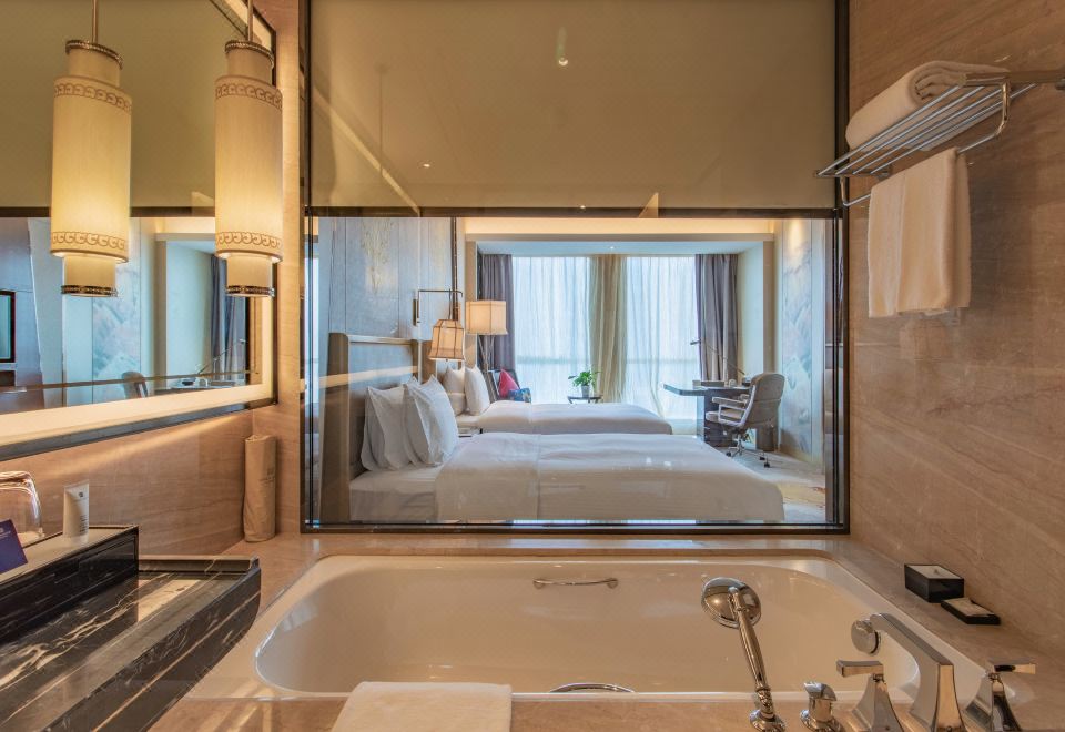 豪華雙床房（繁華街景+深睡床墊+靜音加濕器）