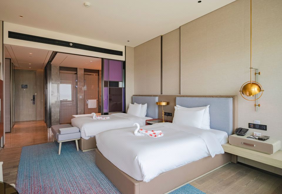 商务海景双床房（180度全落地窗看海景日出）