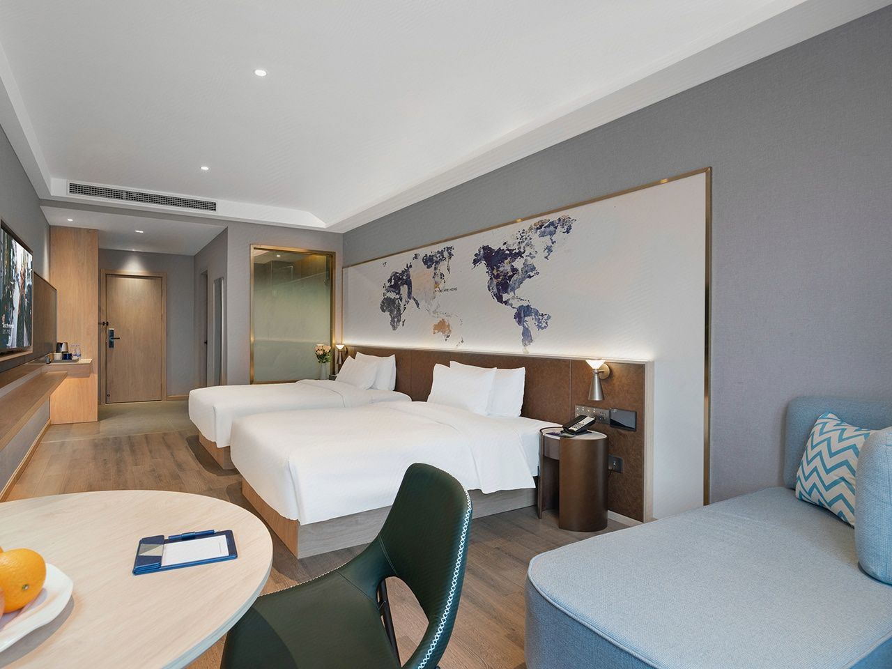 優享雙床房（記憶枕+小凱語音客控系統+商務辦公桌+超大電視可投屏）