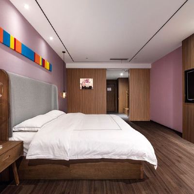 舒雅城景大床套間（高空城市景觀＋落地窗＋護脊床墊） 樂福全套間飯店（蘇州金雞湖博覽中心店）優惠