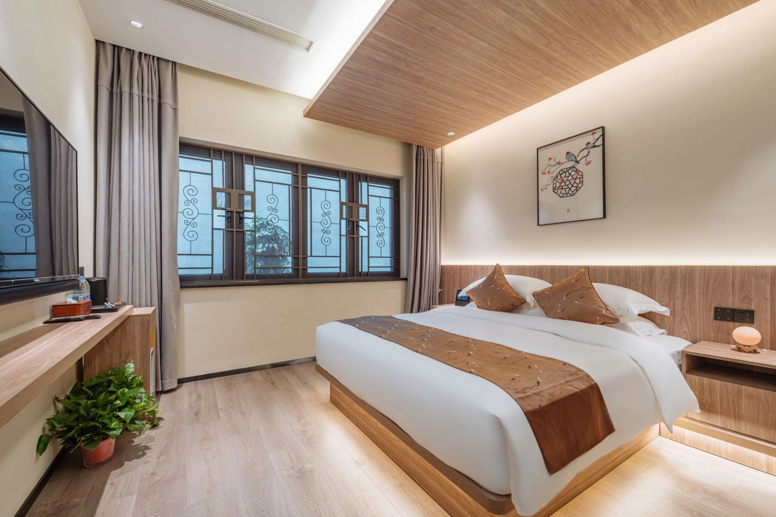 清风大床房（可观鱼塘+中央空调+智能客控）