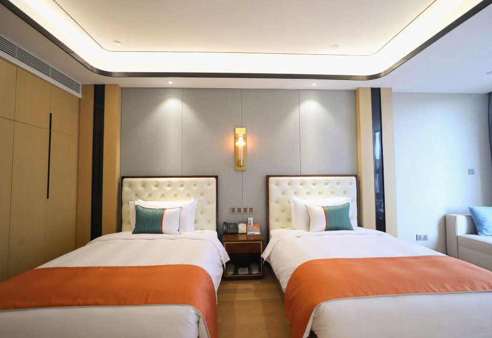 辰澜·悦湖双床房|落地窗·冰箱洗衣机·金可儿床垫|