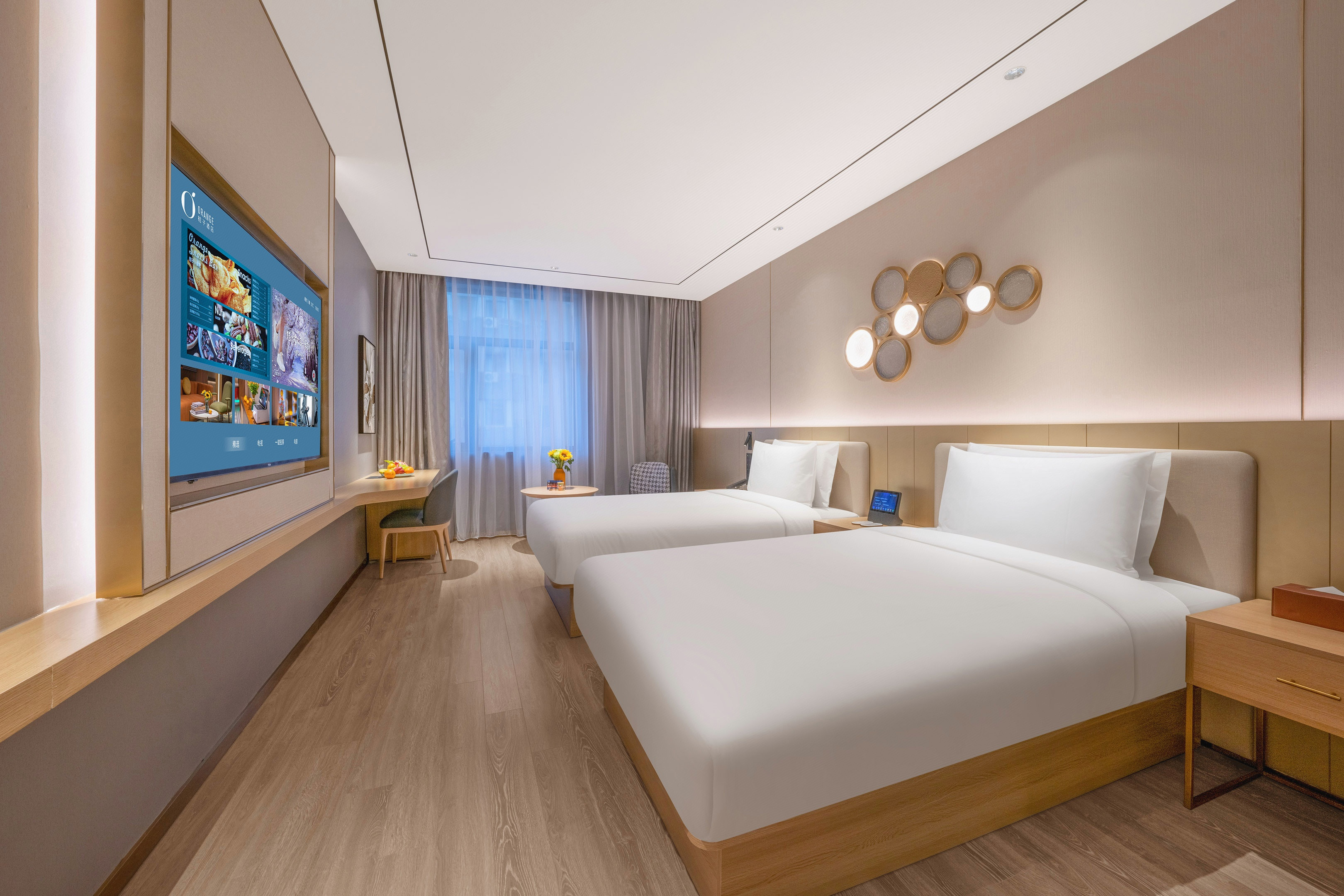 豪华双床房（65寸可投屏电视+智能客控+小冰箱）