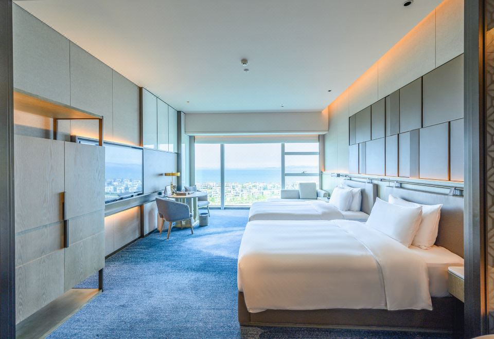 行政海景双床房（180度全落地窗看海景日出）