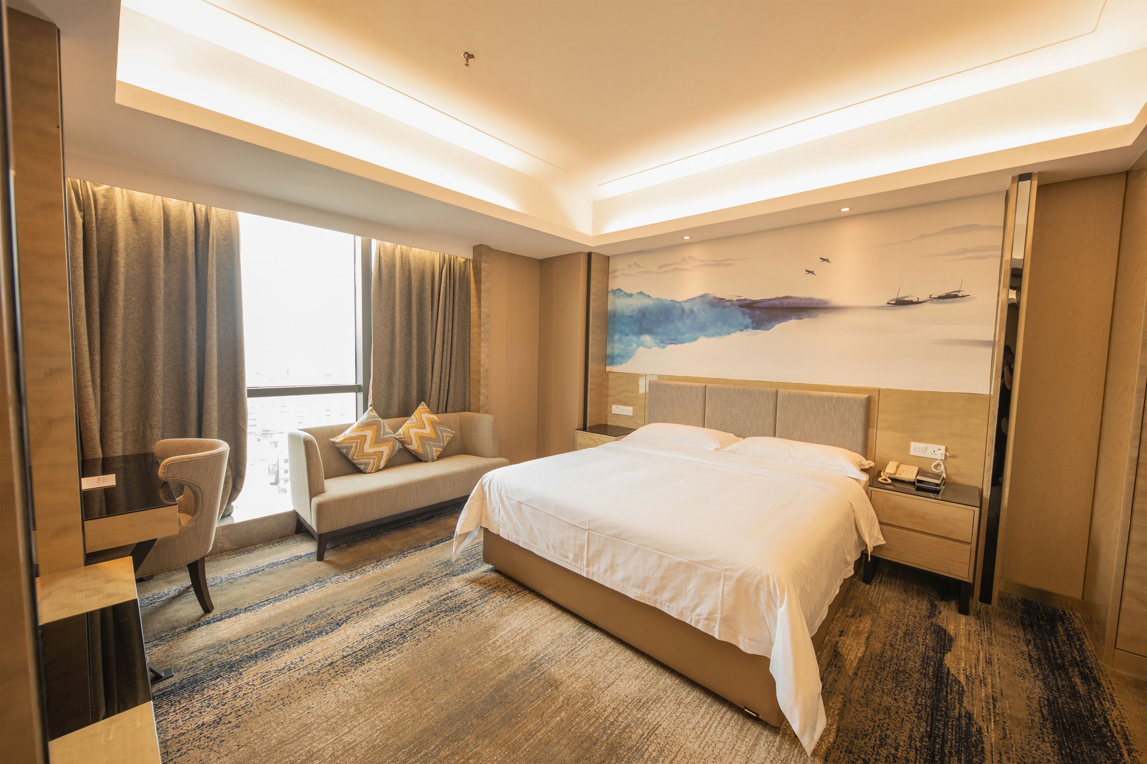 伯爵套房（高空眺望+览江悦城+一厅两房三床三衞）