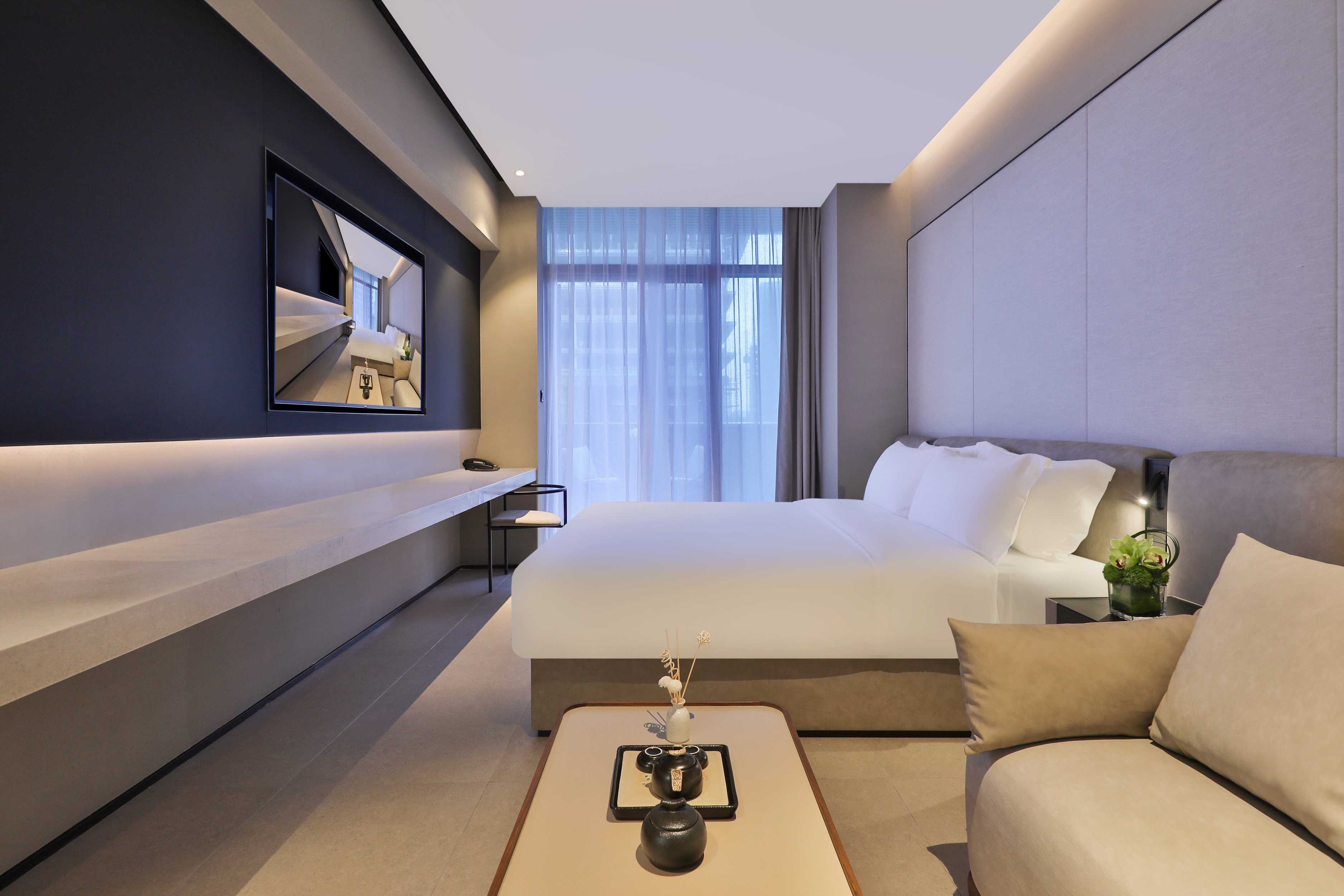 Crystal Orange (Hangzhou West Lake)豪华大床房（投屏65寸电视+小冰箱）