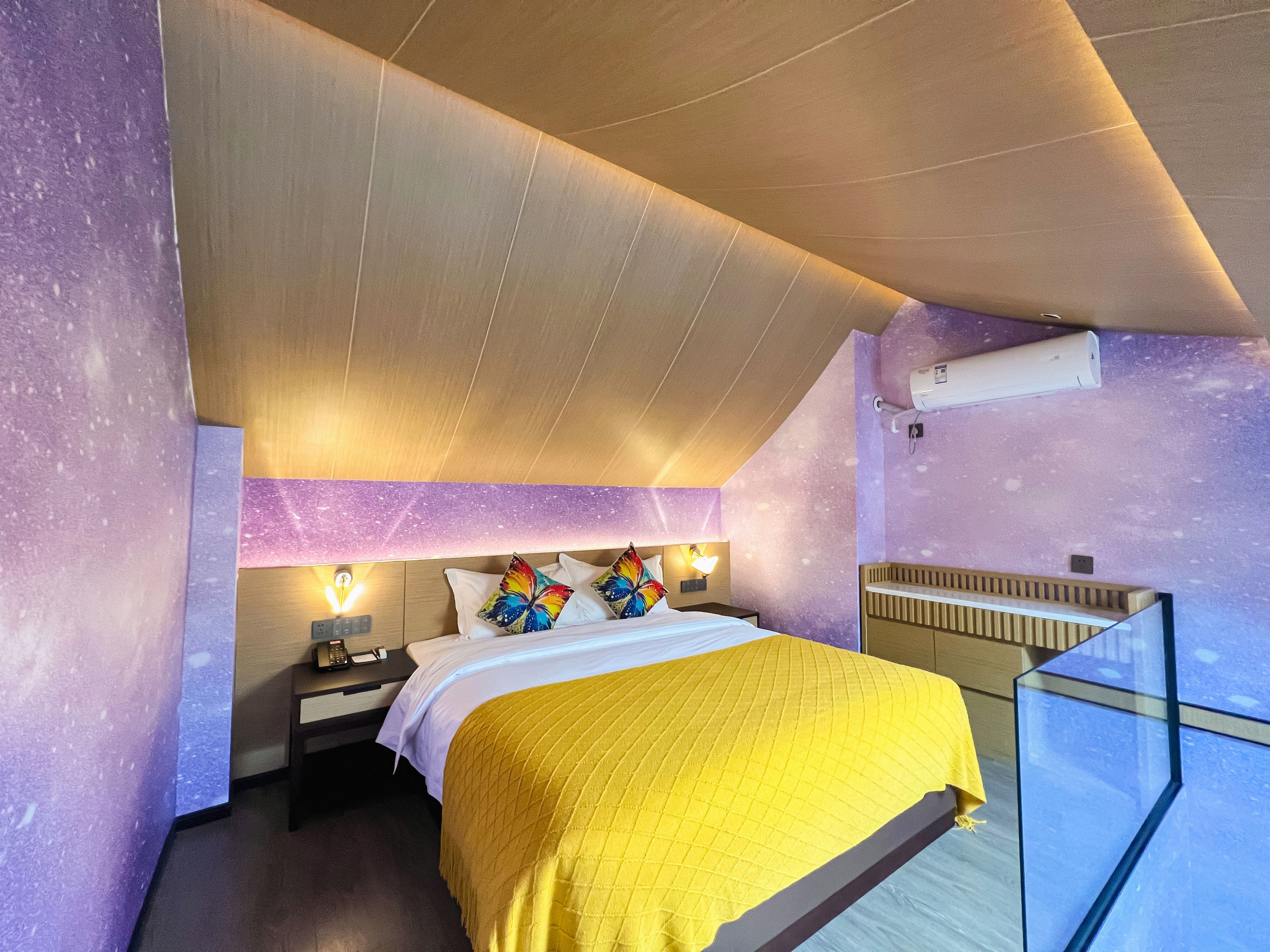 Loft?星空家庭套房『270°观景阳台+舒睡零压床垫』