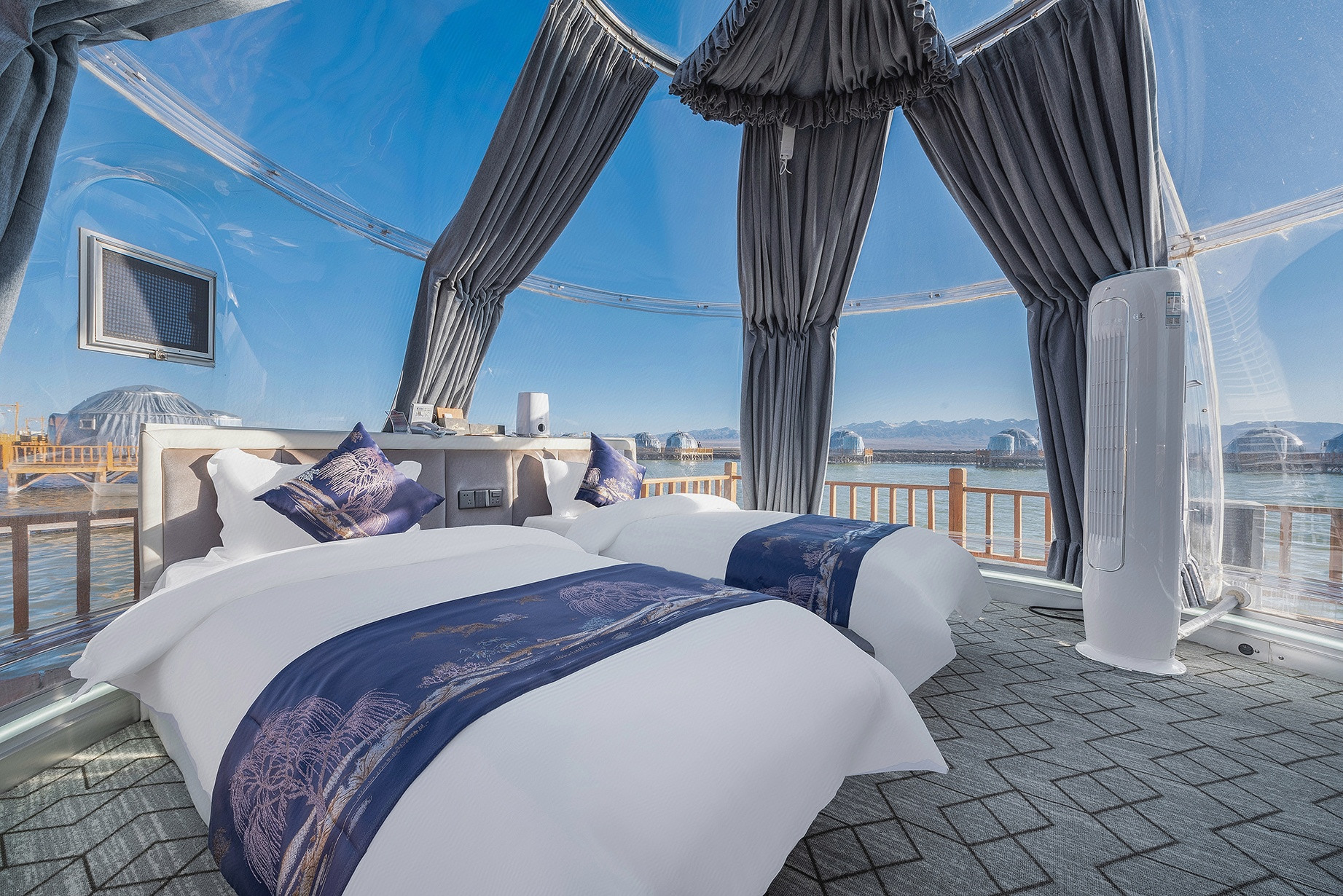 星河枕梦|泡泡屋双床房-透明星空顶+观景望远镜