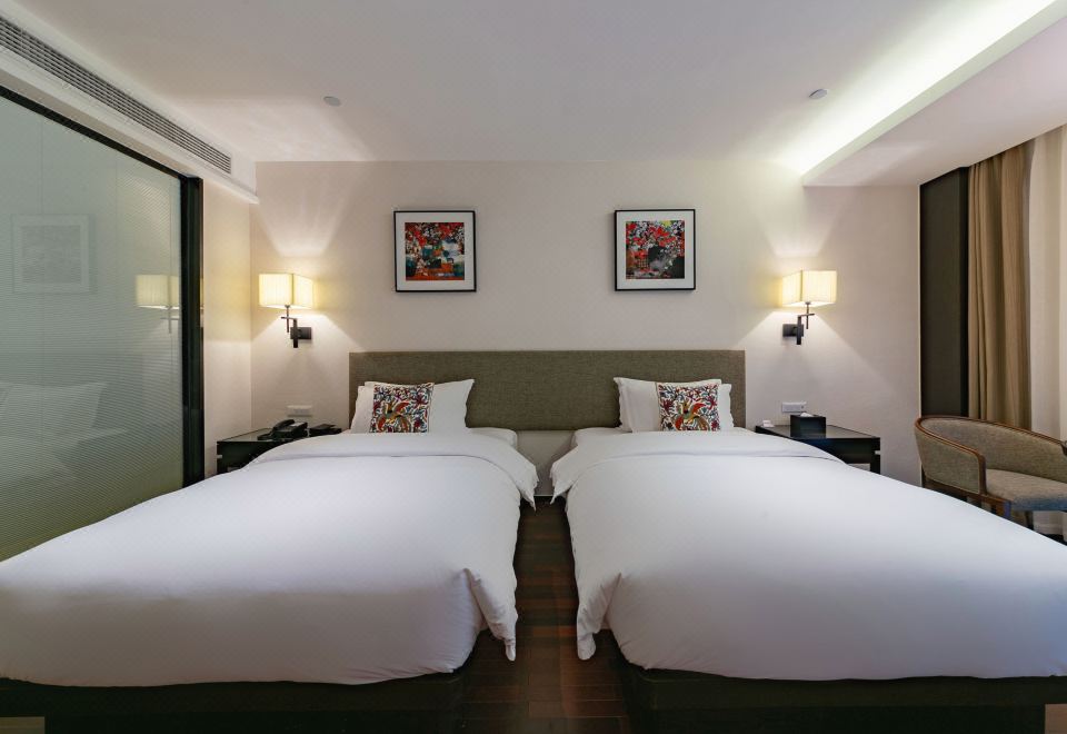 Junting Business Twin Room (Chinese Zen Style + Peaceful Night's Sleep)