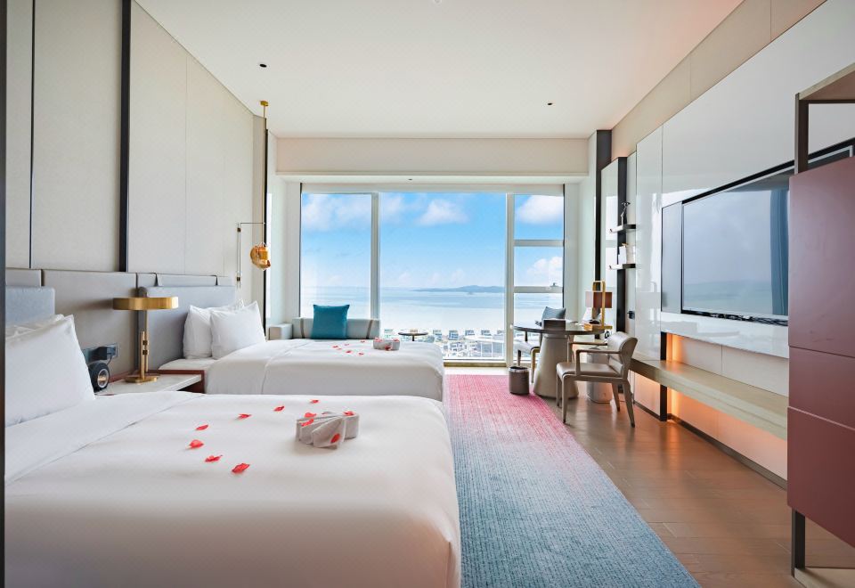 行政海景双床房（180度全落地窗看海景日出）