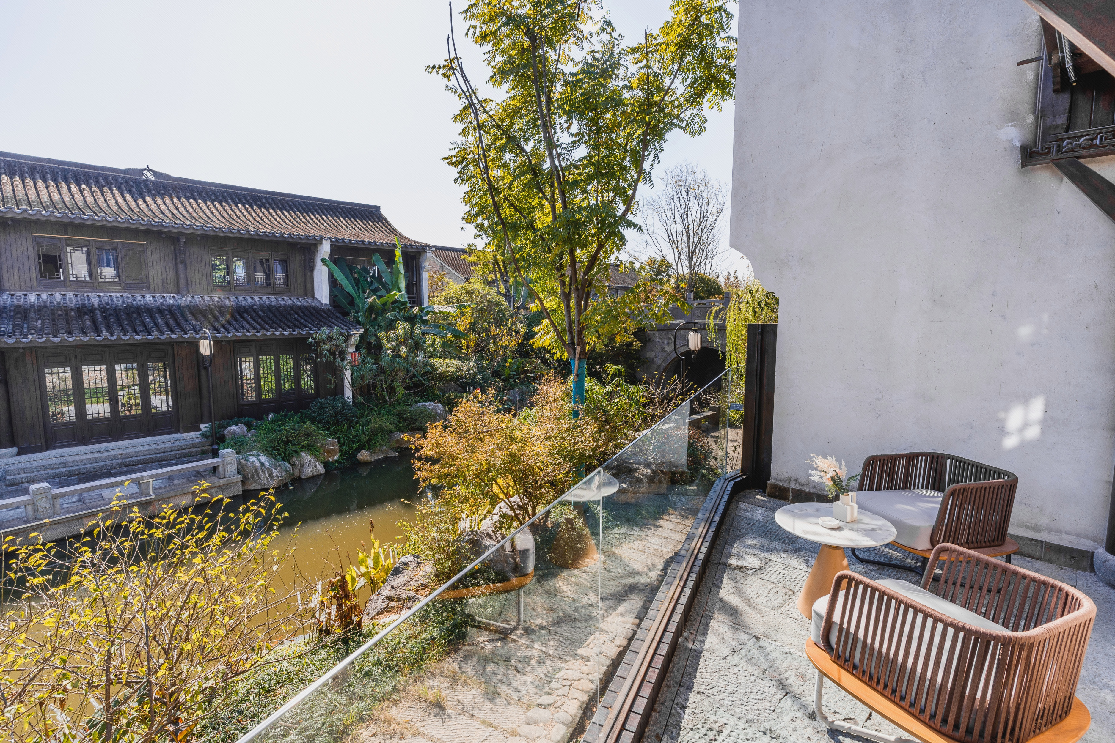 河景庭院恒温私汤双床房