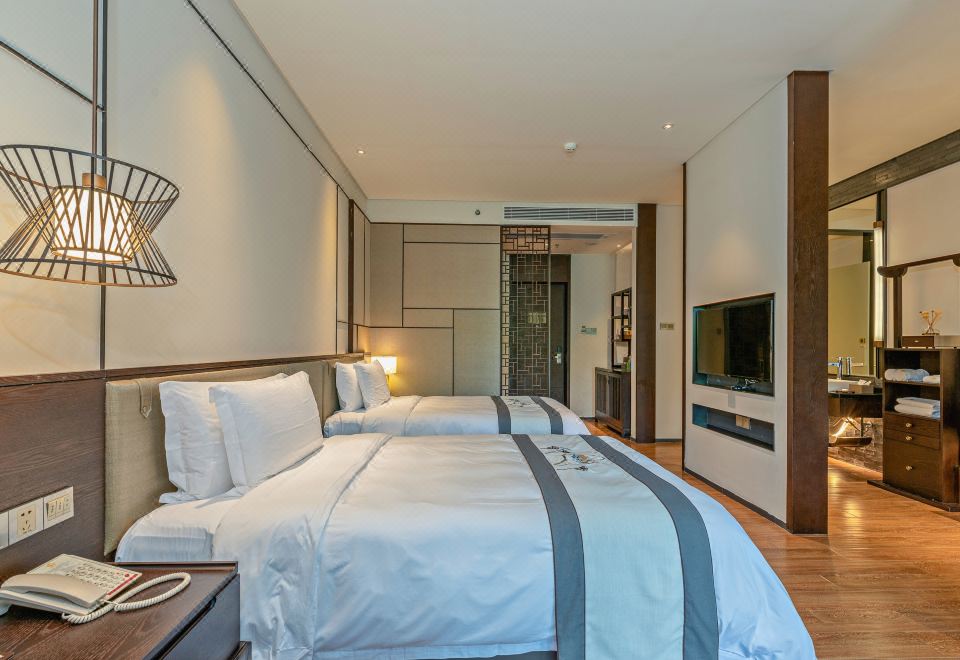 溫泉雙床房丨私家泡池