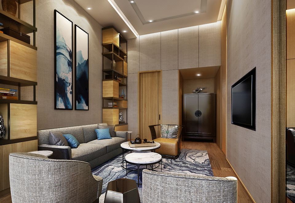 Crowne Plaza Kunming Ancient Dian Town1King 2Twin 2Bdrm STE Living Dining Area Room