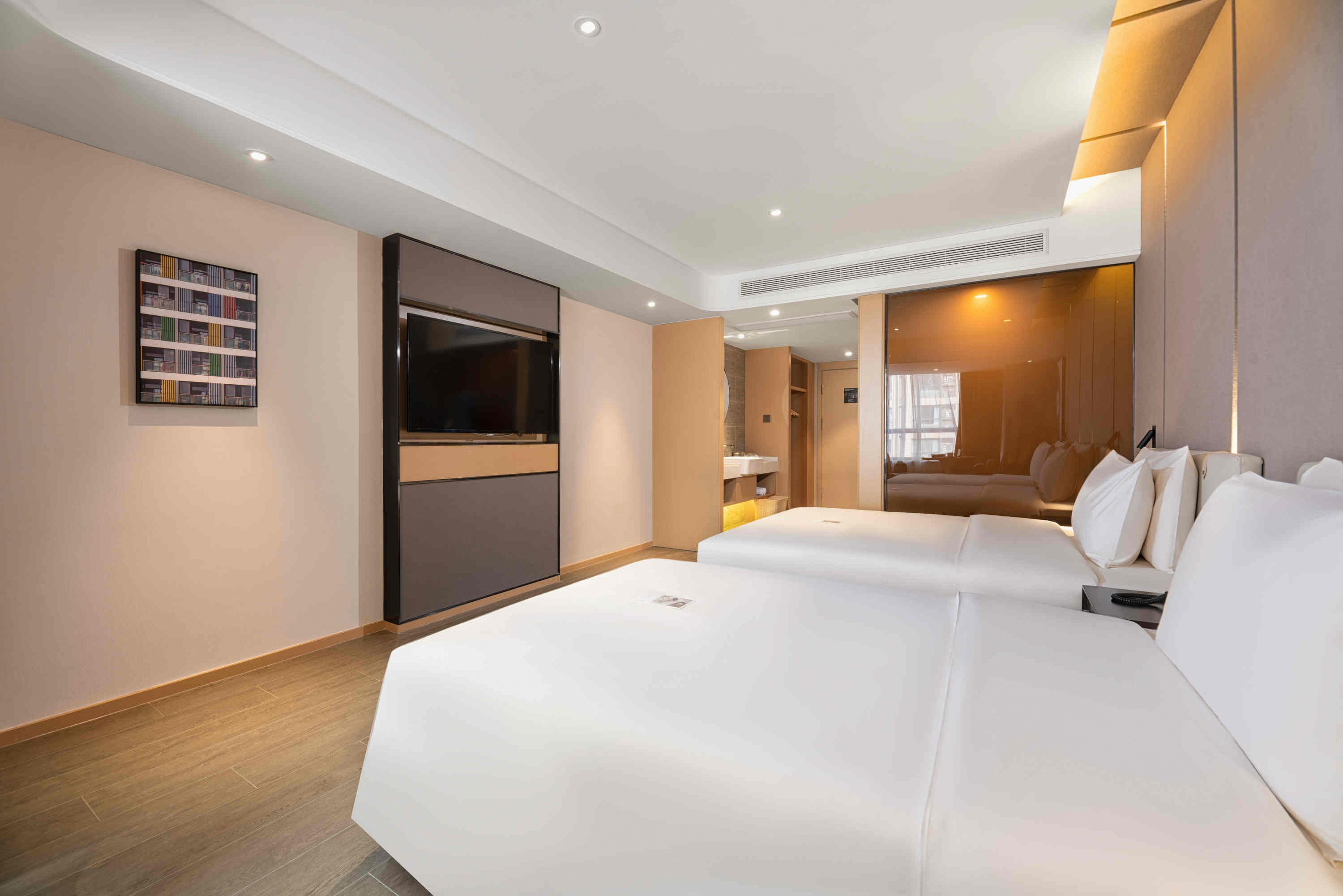 高級雙床房【絲漣床墊+手機投屏】