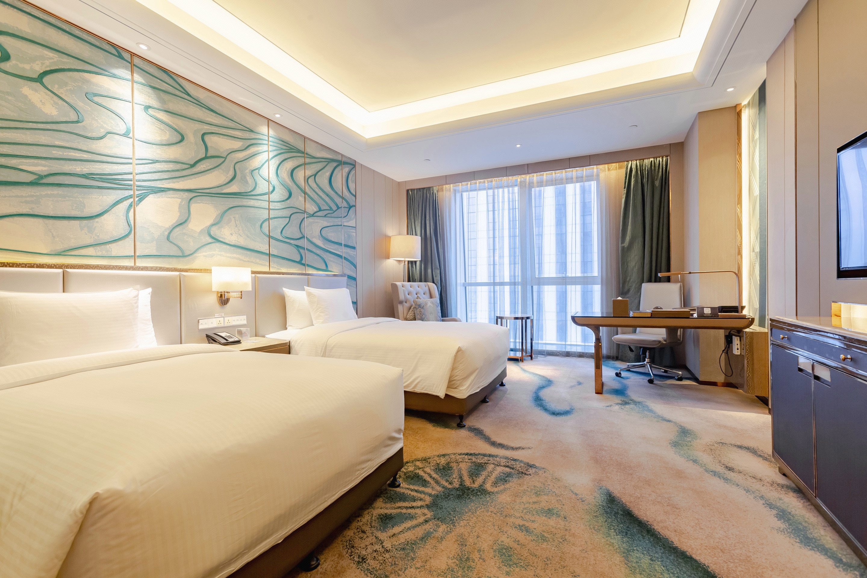 豪华双床房（繁华商业街景）