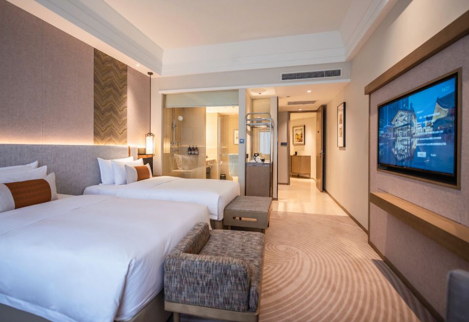 商务楼|商务双床房（电视投屏+护颈枕+德国高端衞浴）