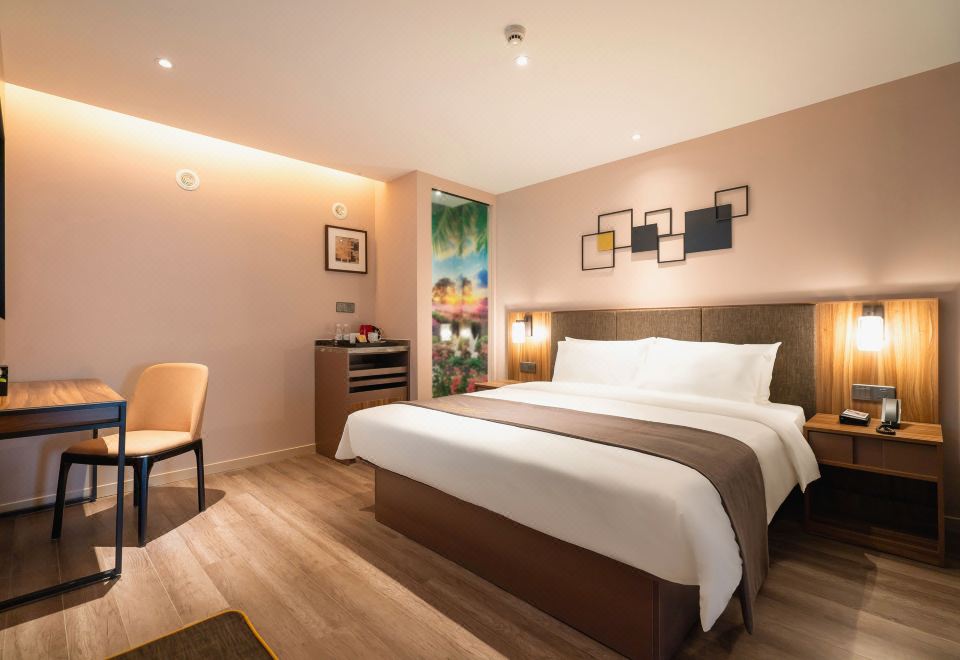 大床房【英倫風格，55寸可投屏電視】