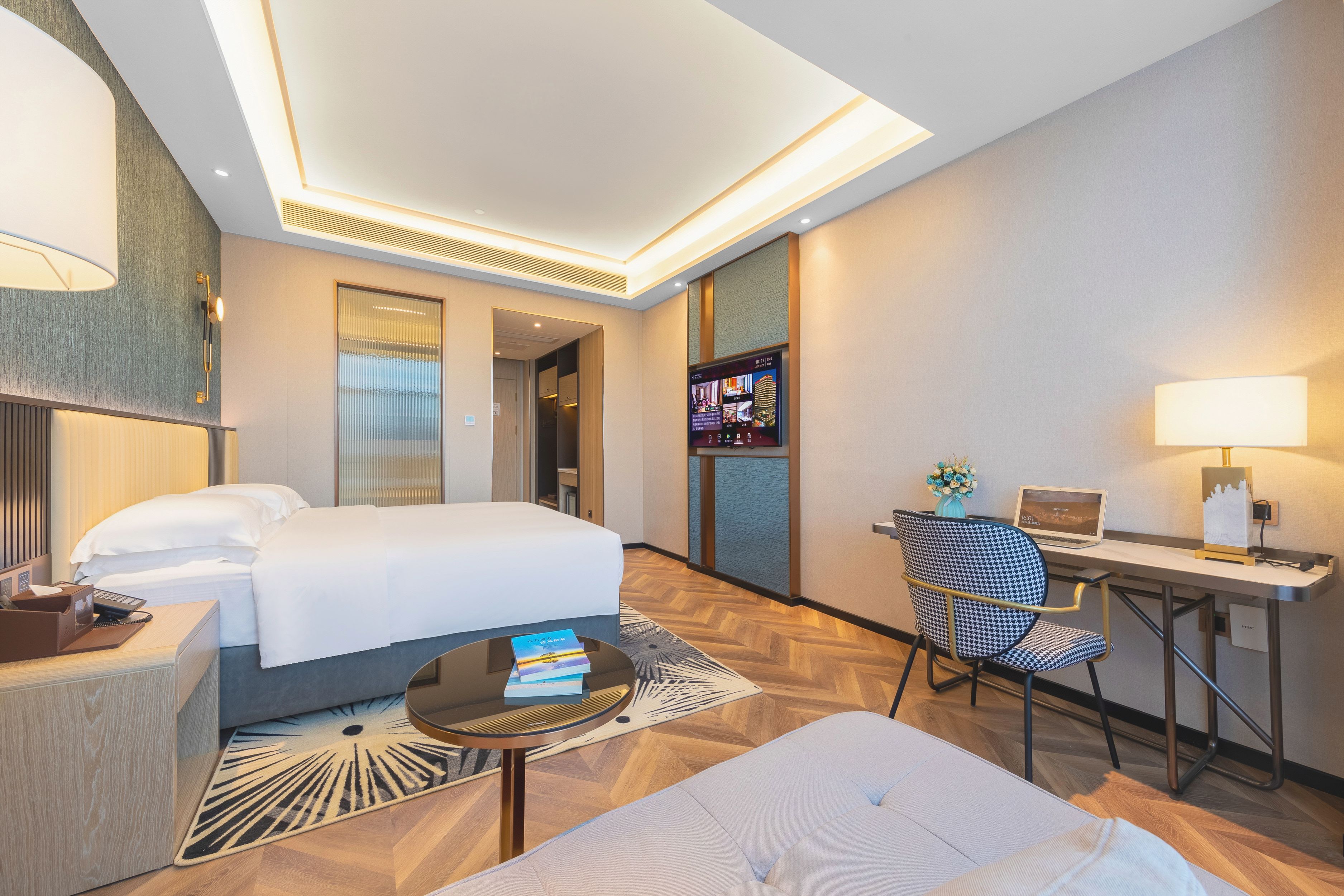 风雅商务房（智能马桶-小冰箱-裸棉寝具-城市景观）