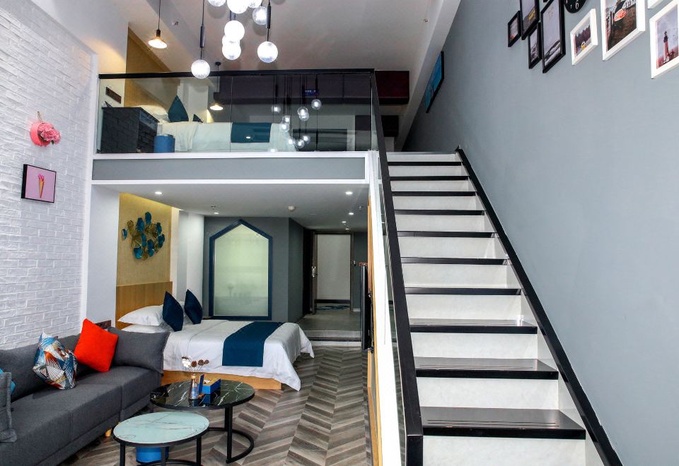 自由境·loft城景三床小套房【洗衣機+小廚房+冰箱】