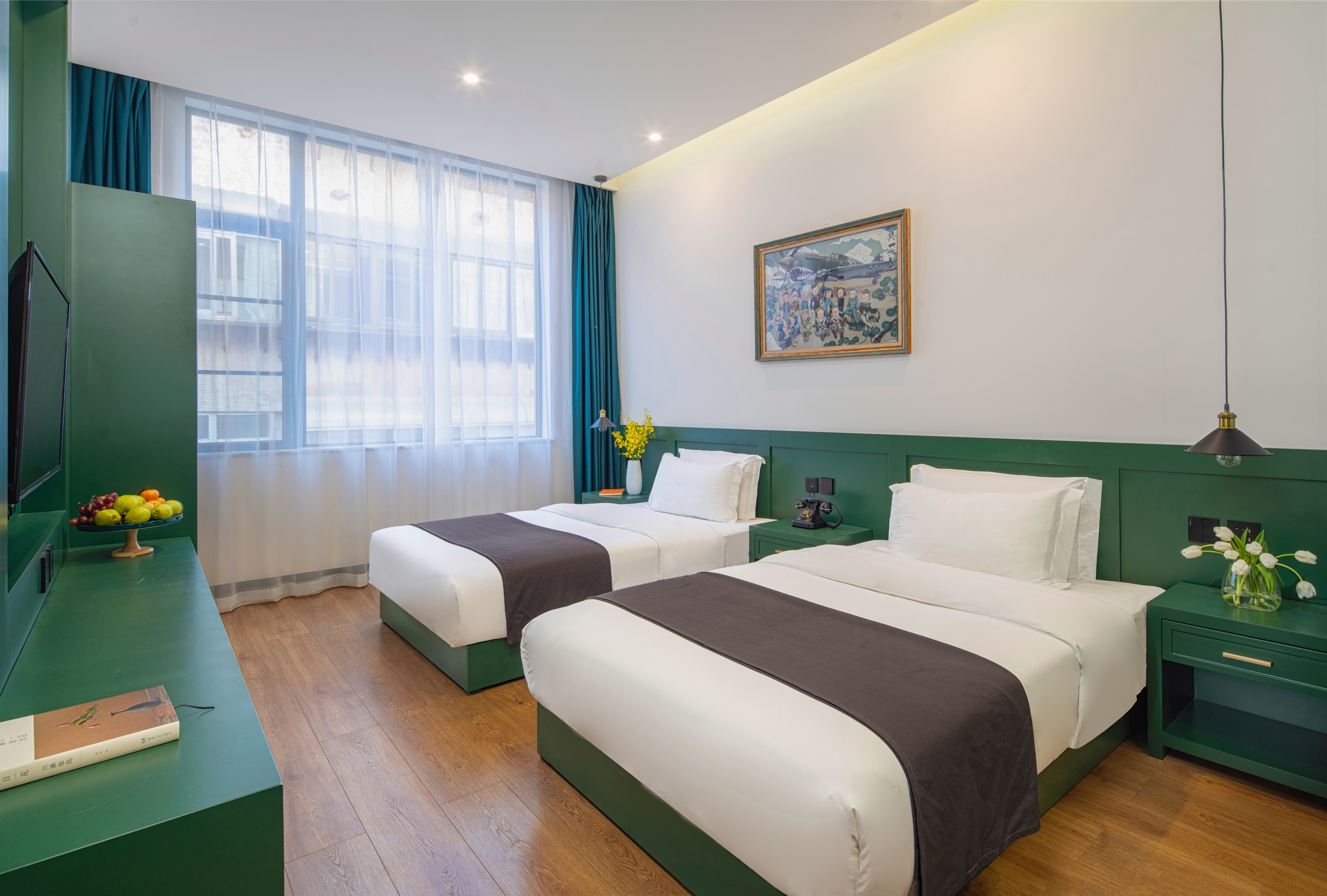 一隐西山丨设计双床房