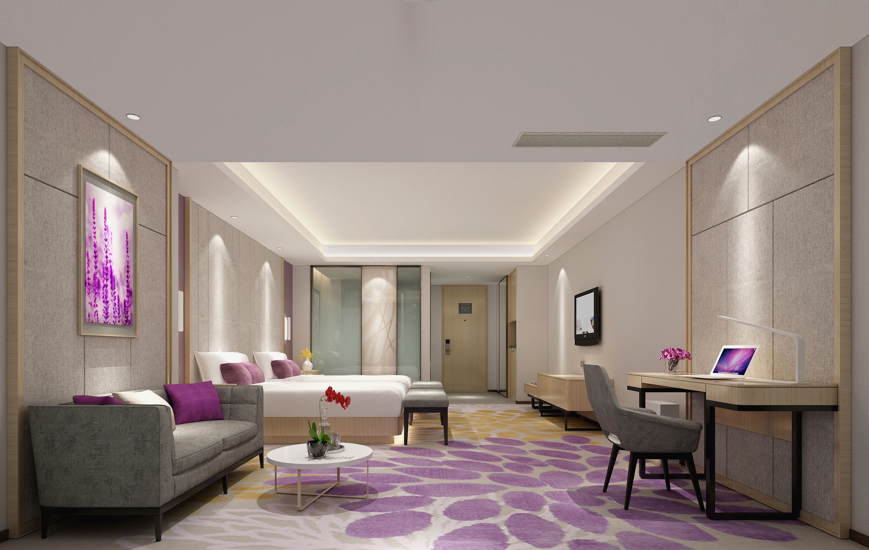 商务智能双床房（手机投屏+蓝牙音响+舒适办公+安静）