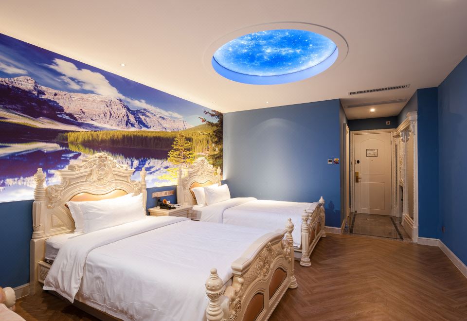 高级双床房（无窗）（安静舒适+欧式风格）