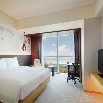 花園大床房 珠海橫琴希爾頓花園酒店優惠