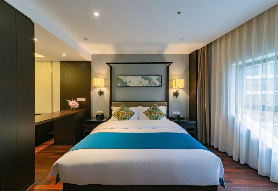 Junting Business Double Bed Room (Chinese Zen Style + Peaceful Night's Sleep)
