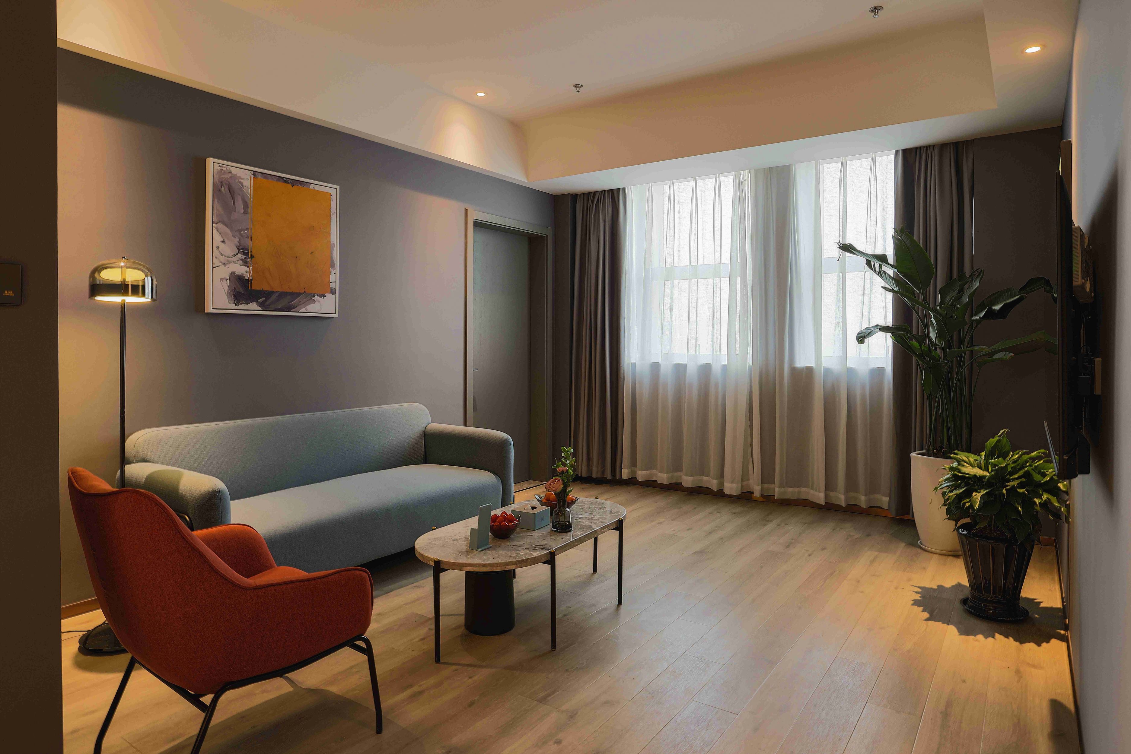 兰大师设计套房（全屋智能语音+小冰箱+独立卧室客厅）