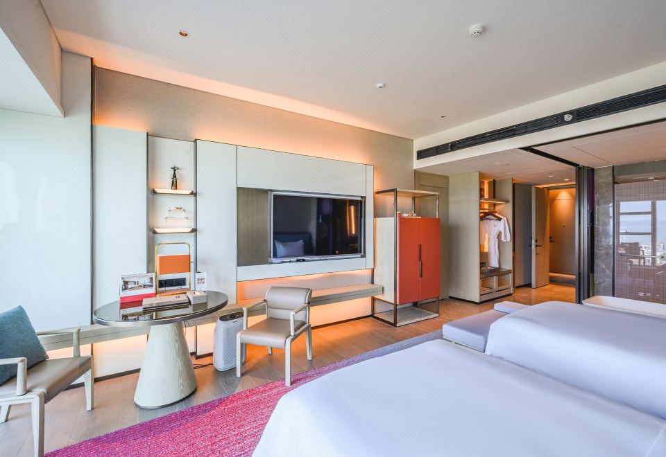 商务海景双床房（180度全落地窗看海景日出）