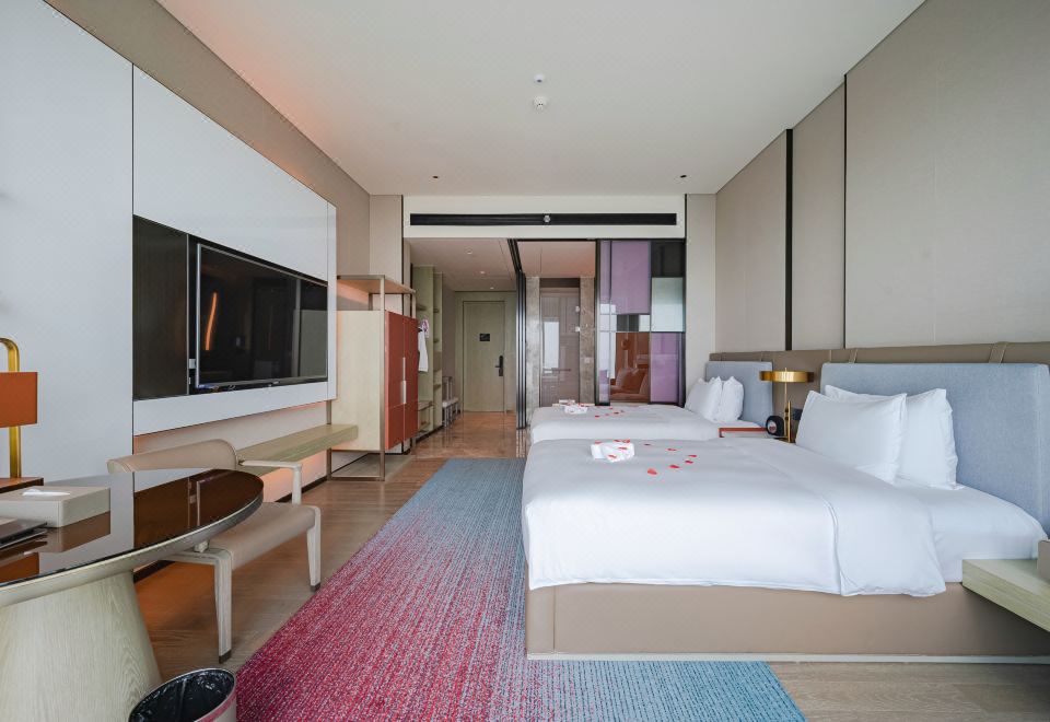 行政海景双床房（180度全落地窗看海景日出）