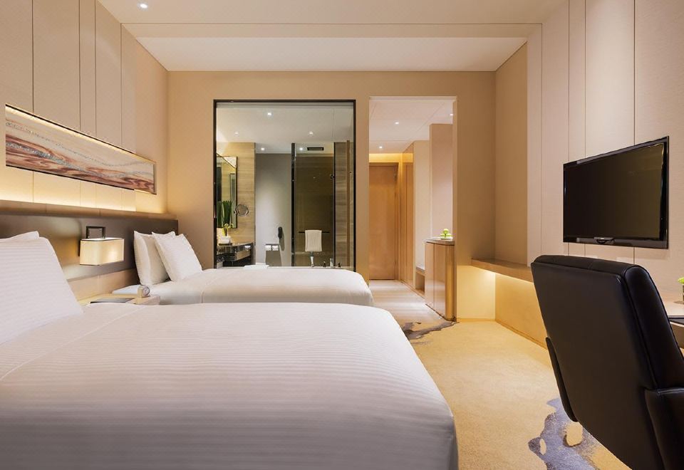 Wanda Realm BengbuExecutive Deluxe Twin Room (Central C Position Scenic View + High Floor)