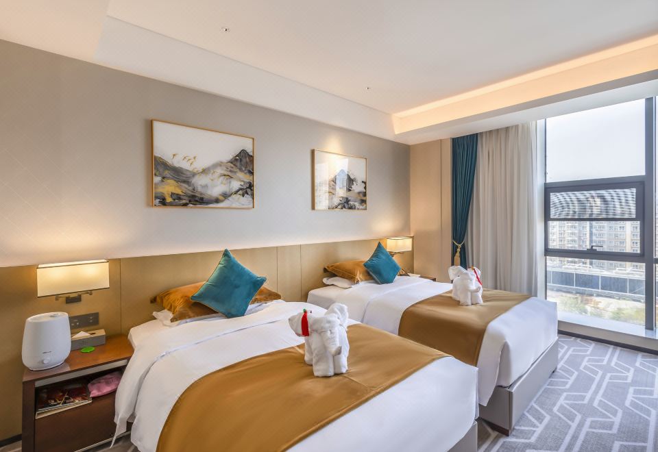 行政双床房（水系花园景观+80支贡缎床品+金可儿床垫）