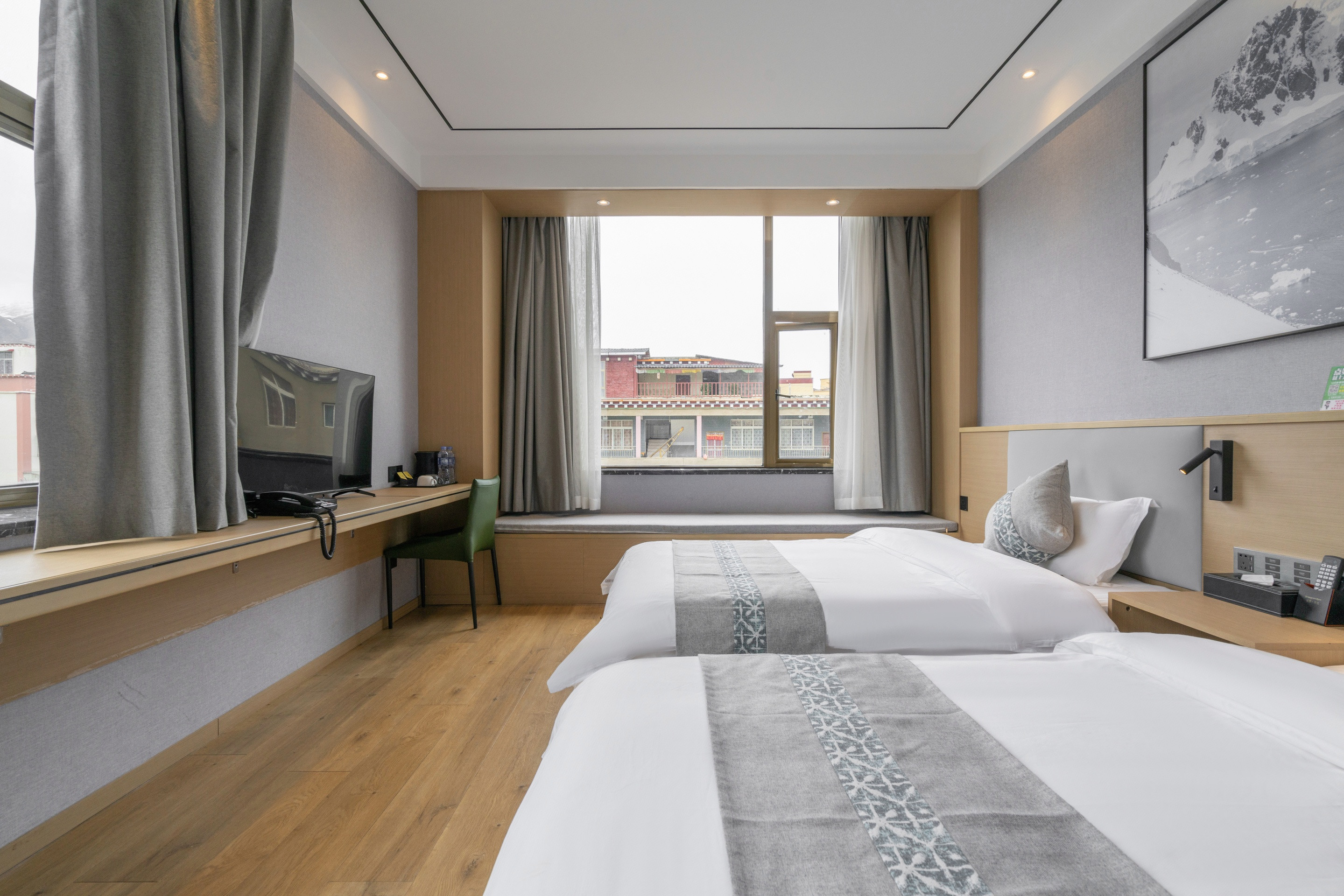 卓达雪山·观景双床房（恒温地暖）