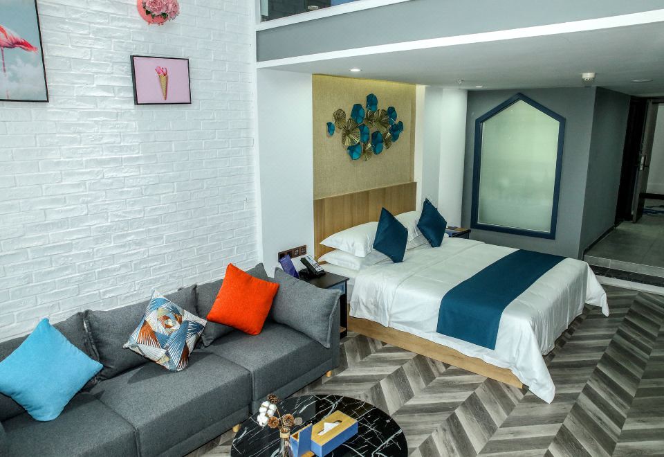 自由境·loft城景三床小套房【洗衣機+小廚房+冰箱】