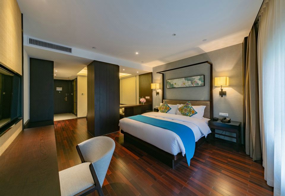 Junting Business Double Bed Room (Chinese Zen Style + Peaceful Night's Sleep)