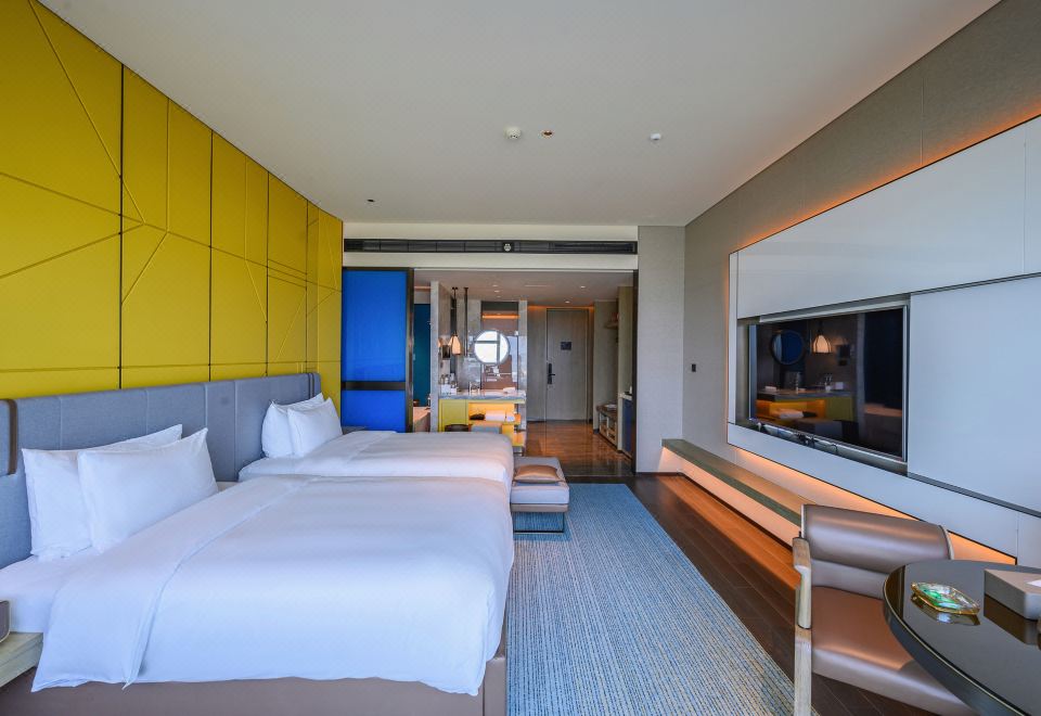 豪華海景雙床房（180度全落地窗看海景日出）