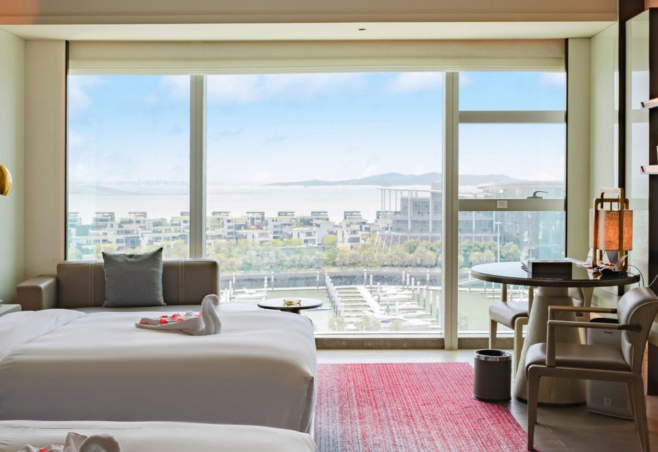 商务海景双床房（180度全落地窗看海景日出）