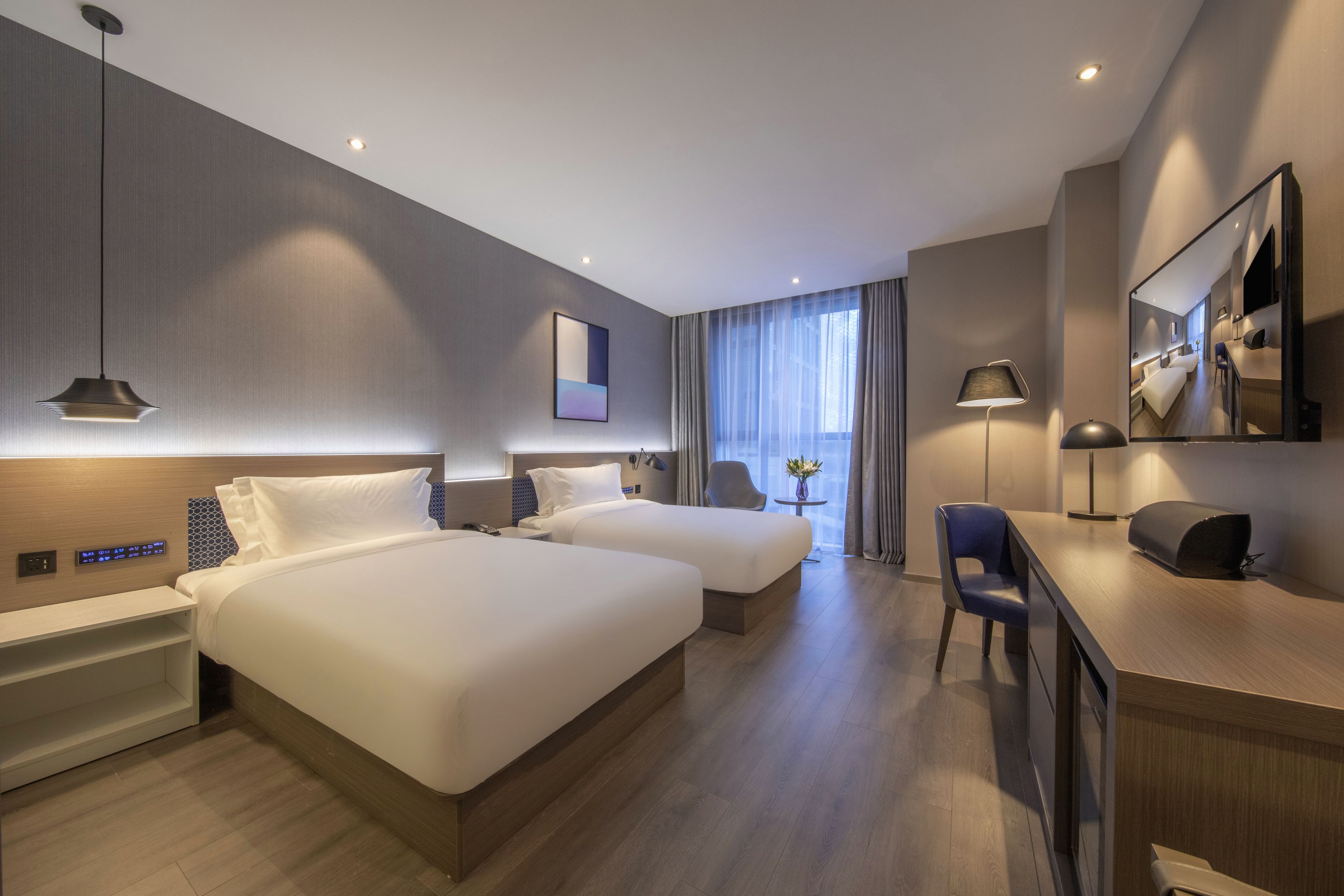 都市节奏豪华双床房（地暖+全屋智控+投屏+智能马桶）