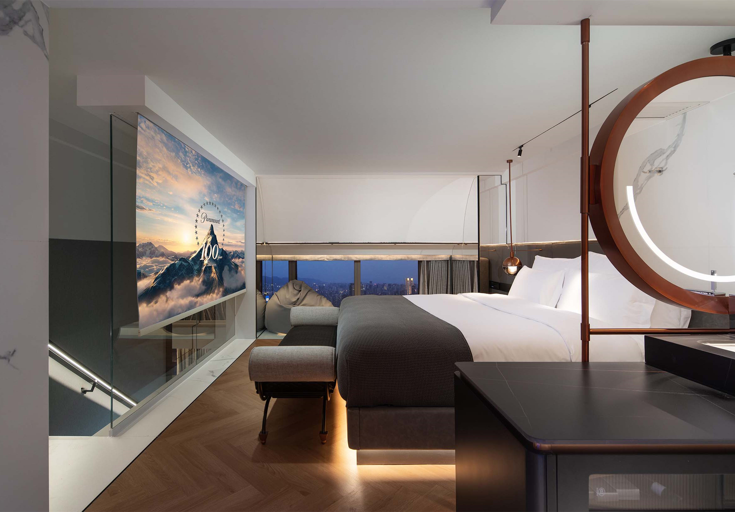 浮岛Loft·江景汤池套房