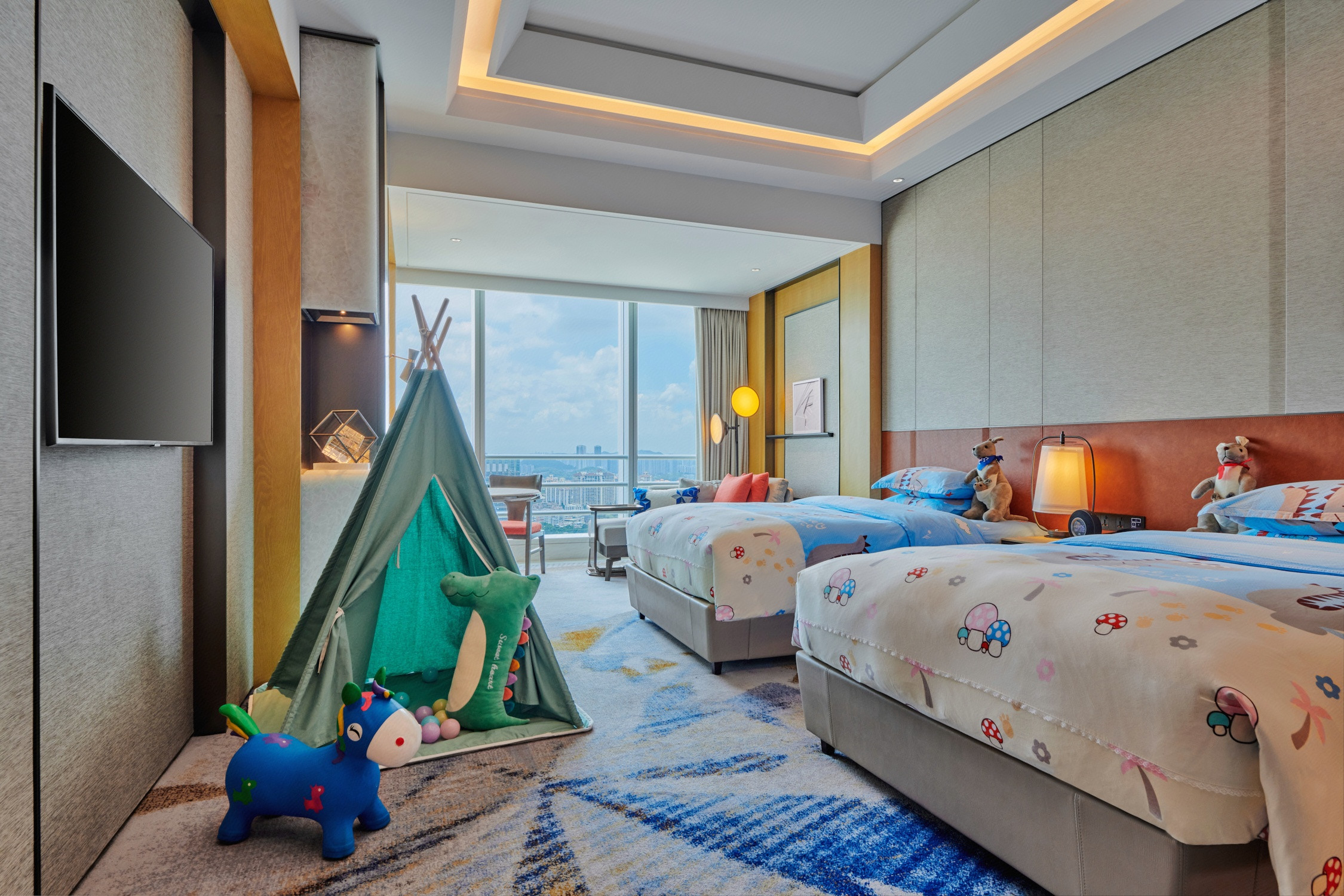 動物園親子主題雙床房