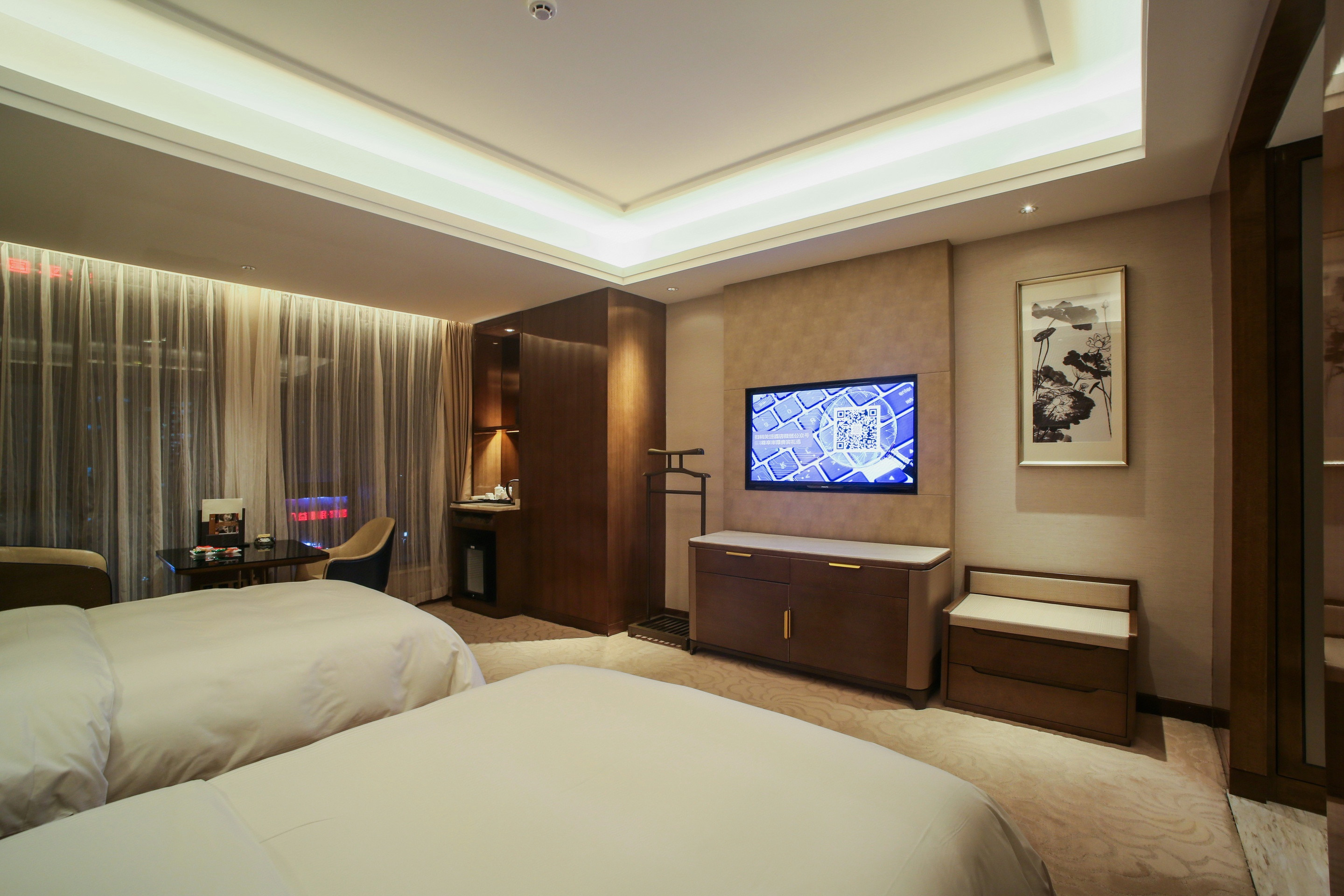 豪华城景双床房