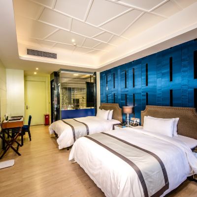 豪華觀景雙床房【智能馬桶+浴缸+功夫茶具+超大陽台】 佛山陶花園藝宿館精品主題酒店（中國陶瓷城店）優惠